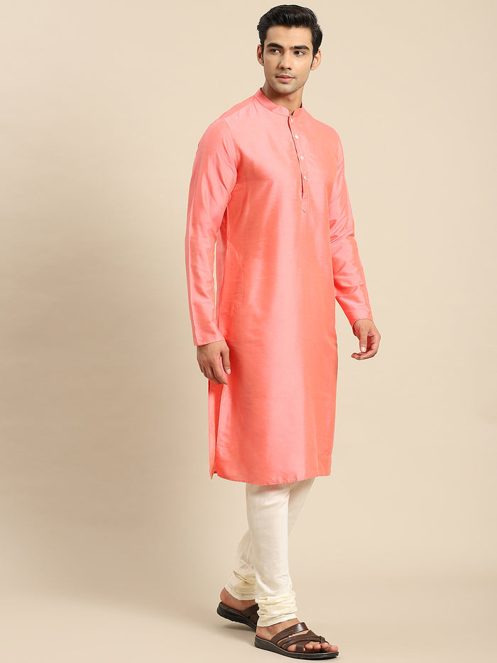 Kisah Men Gold Kurta Jacket Set