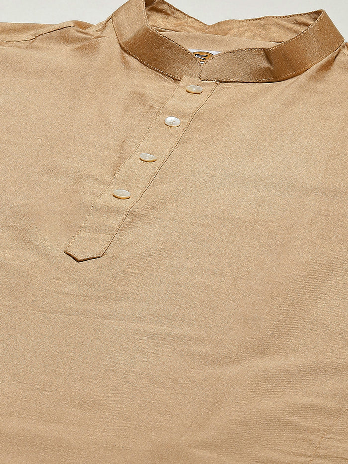 Kisah Men Gold Kurta Jacket Set