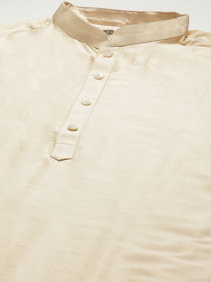 Kisah Men Gold Kurta Jacket Set