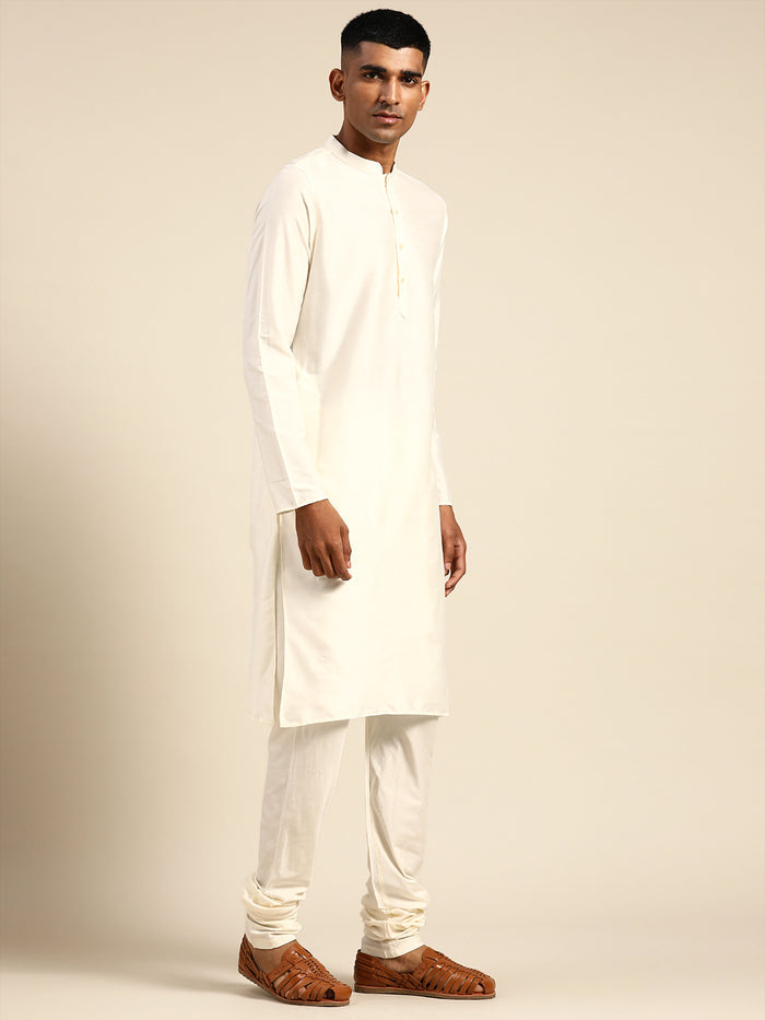 Kisah Men Green Color Kurta Jacket Set