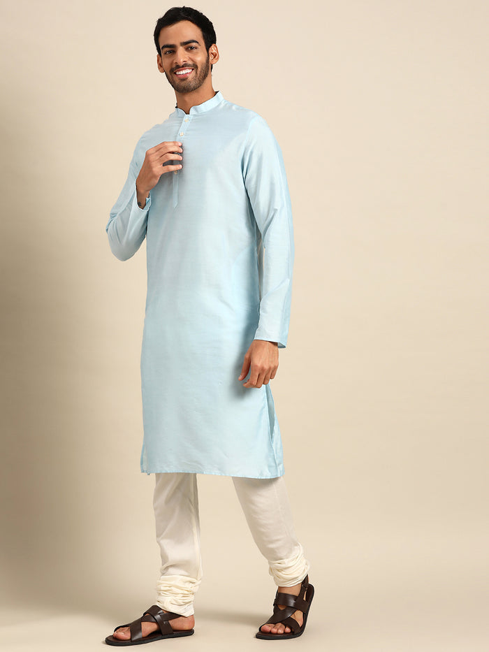 Kisah men Green kurta jacket set