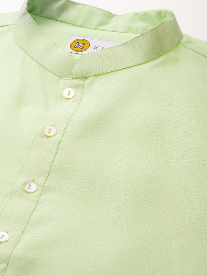 Kisah men Green kurta jacket set