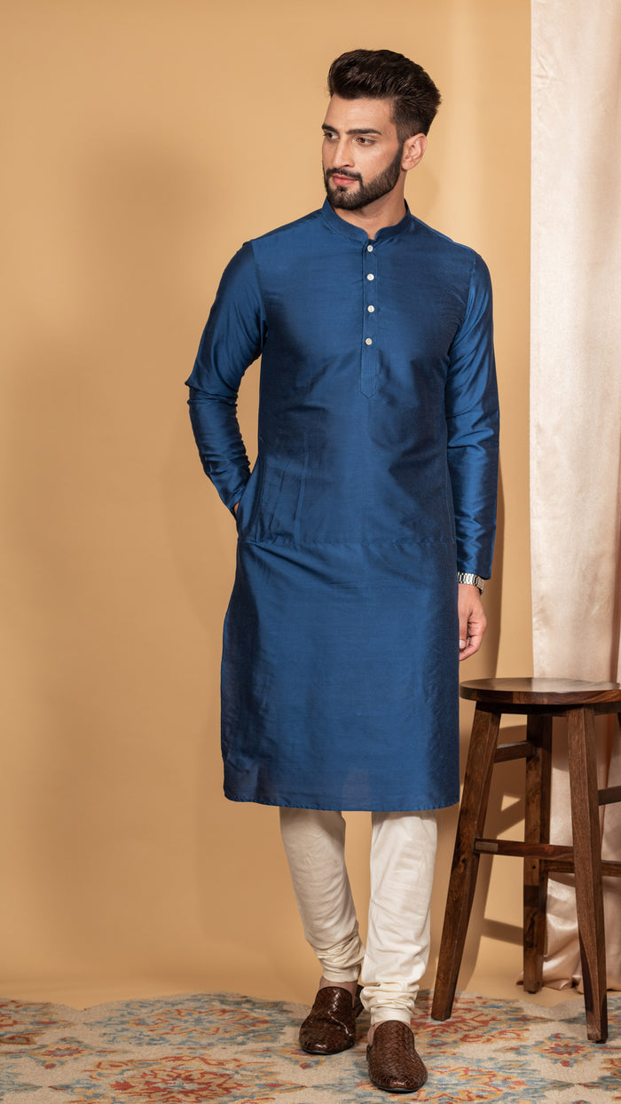 Kisah Men Mustard Kurta Jacket Set