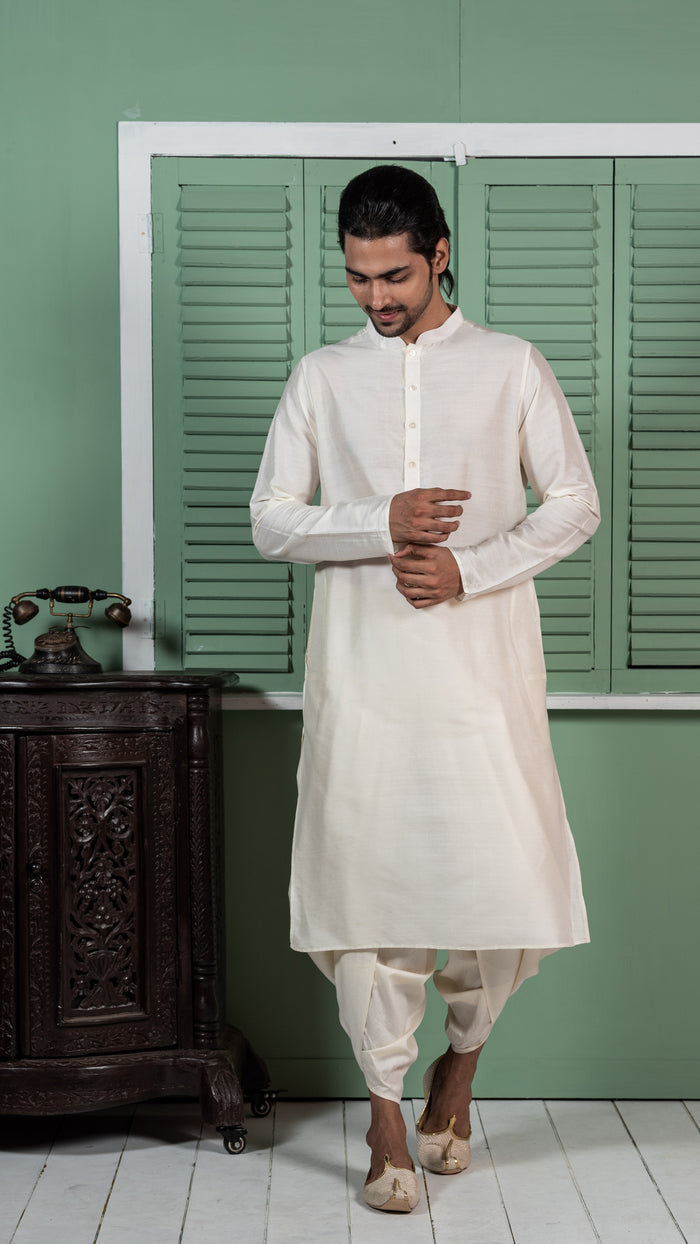 Kisah Men Navy Blue Kurta Jacket Set