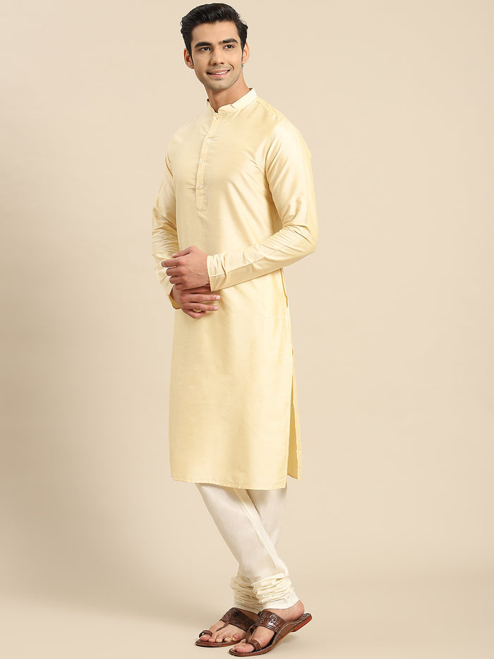 Kisah Men Olive Kurta Jacket Set