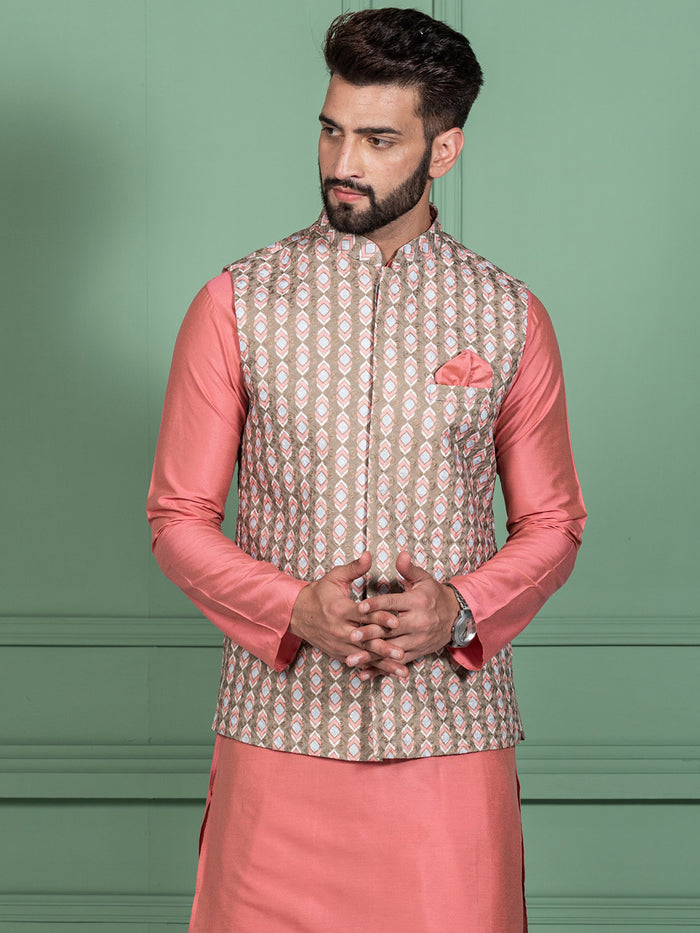 Kisah Men Olive Nehru Jacket (Set of 1)
