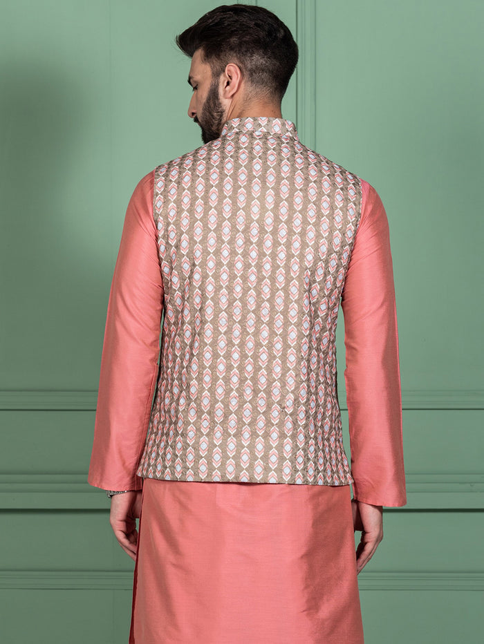 Kisah Men Olive Nehru Jacket (Set of 1)