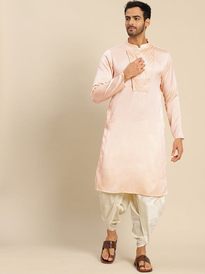 Kisah men peach kurta set