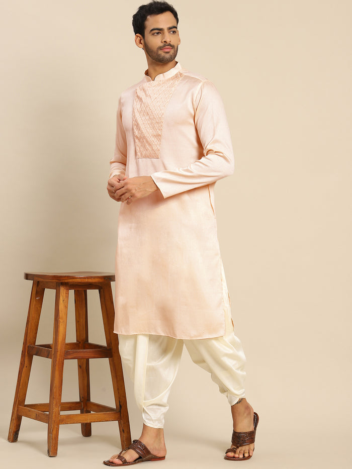 Kisah men peach kurta set