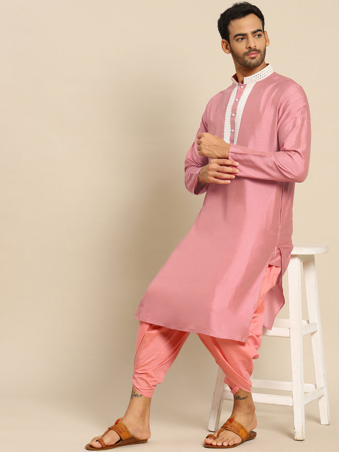 Kisah men pink kurta set