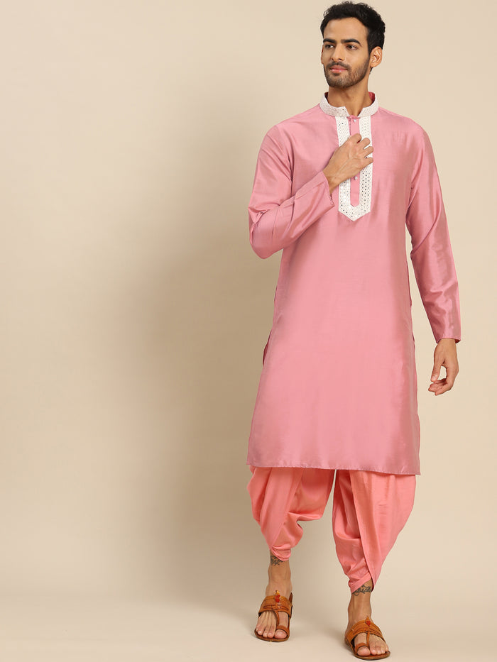 Kisah men pink kurta set