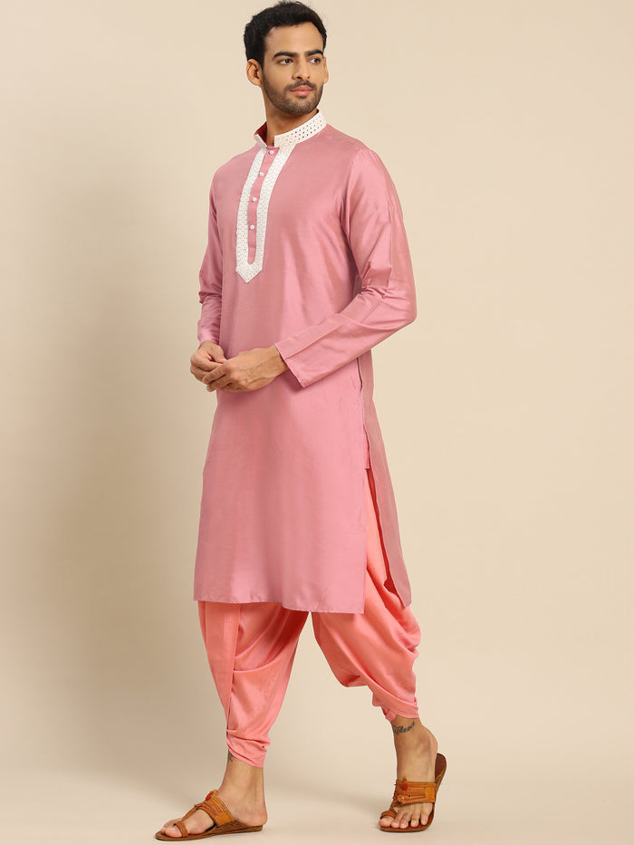 Kisah men pink kurta set