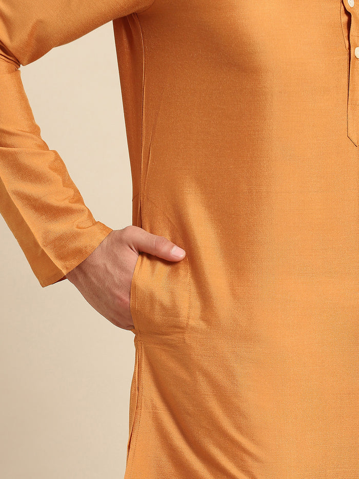 Kisah Men Red Kurta Jacket Set