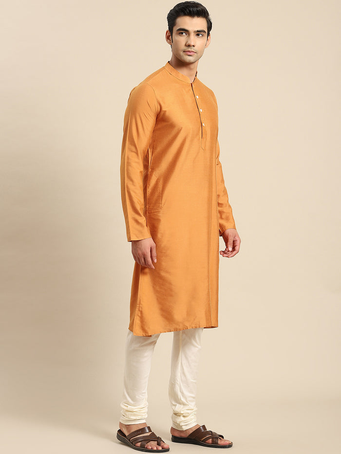 Kisah Men Red Kurta Jacket Set