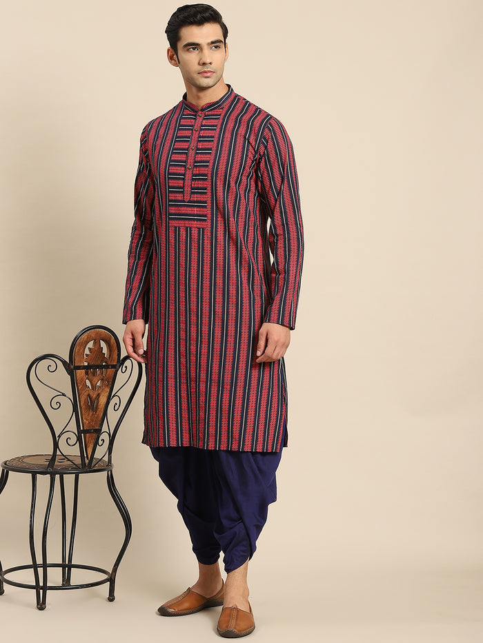 Kisah Men Red Kurta Set