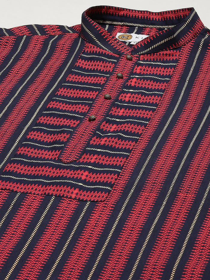 Kisah Men Red Kurta Set