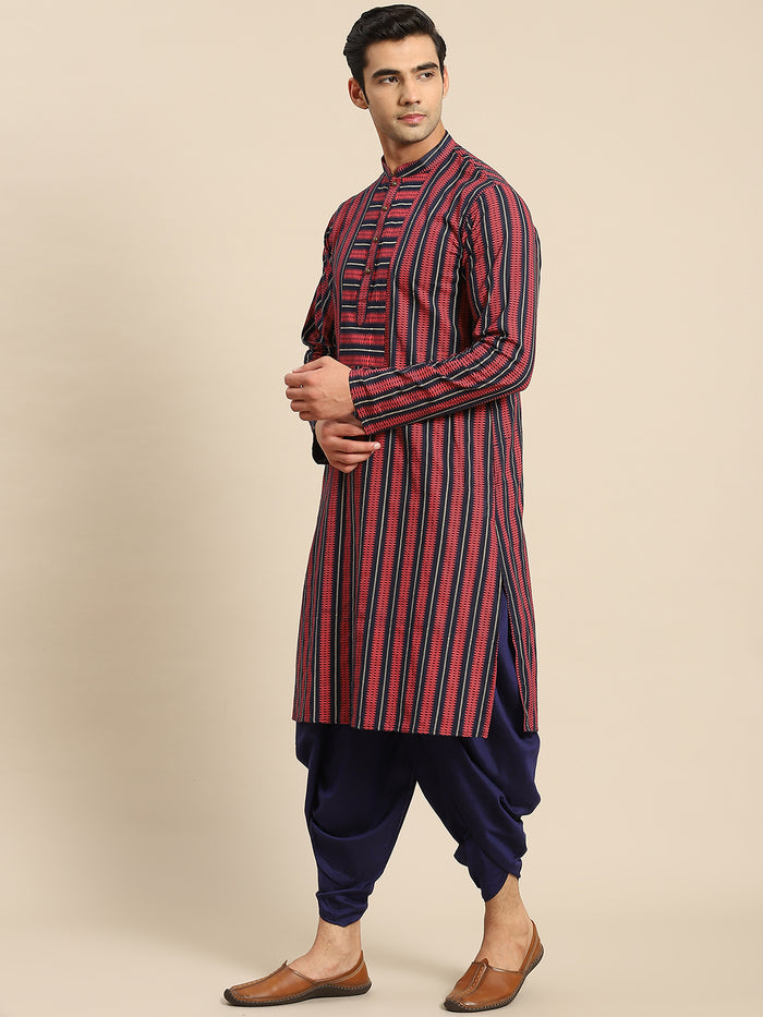 Kisah Men Red Kurta Set