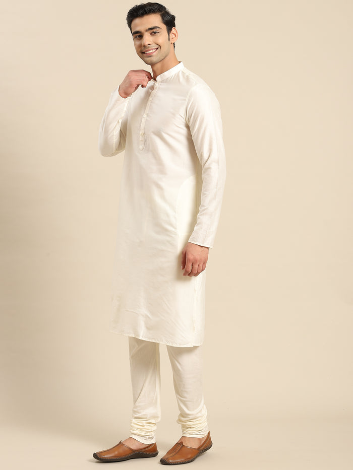 Kisah Men Taupe Kurta Jacket Set