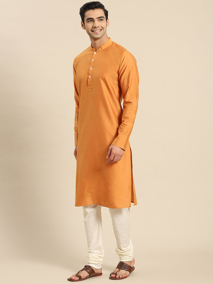 Kisah Men Taupe Kurta Jacket Set