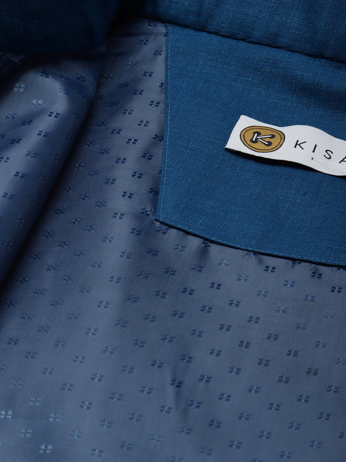 Kisah men Turquoise Blue kurta jacket set