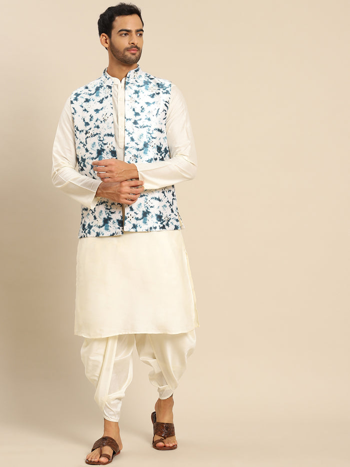Kisah men White kurta jacket set
