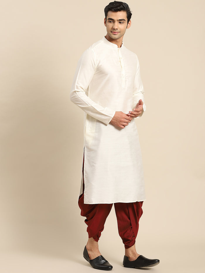 Kisah Men White Kurta Jacket Set