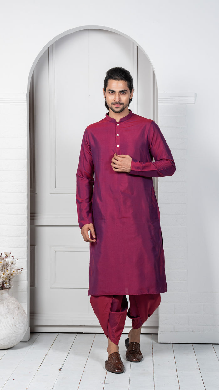 Kisah Men White Kurta Jacket Set