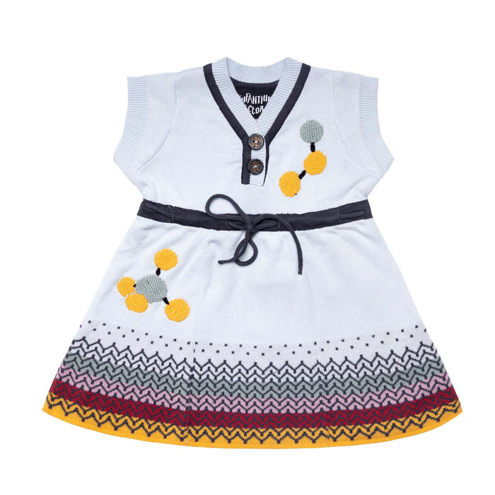 Soft knitted baby blue dress for infants and toddlers
