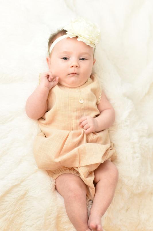 Blush Lace & Box-Pleat Dress & Diaper Cover Set Dress Yo Baby Wholesale