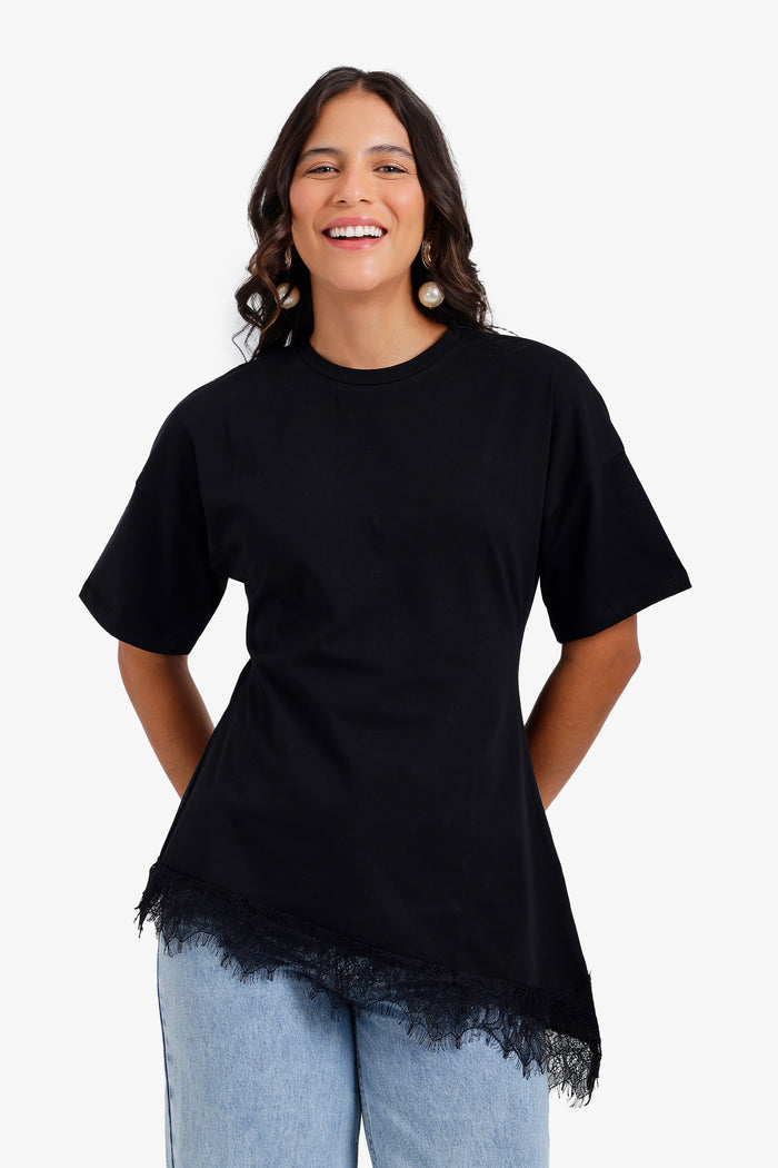 Lace-Detailed Top