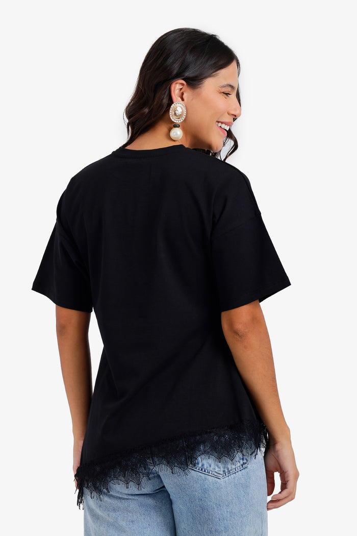 Lace-Detailed Top
