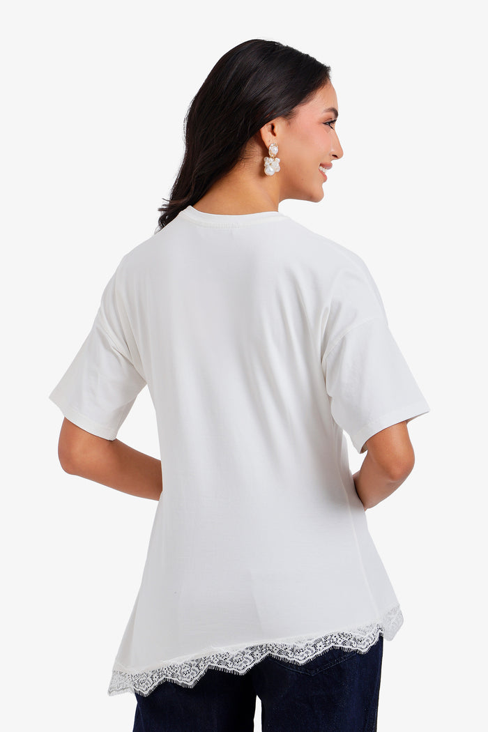 Lace-Detailed Top