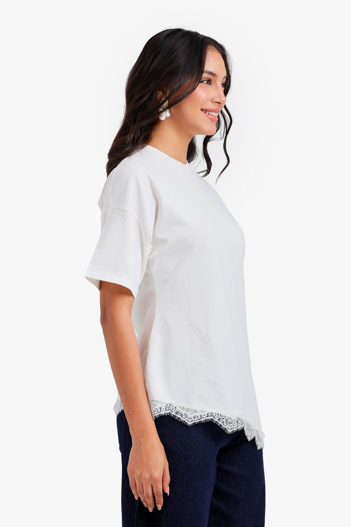Lace-Detailed Top