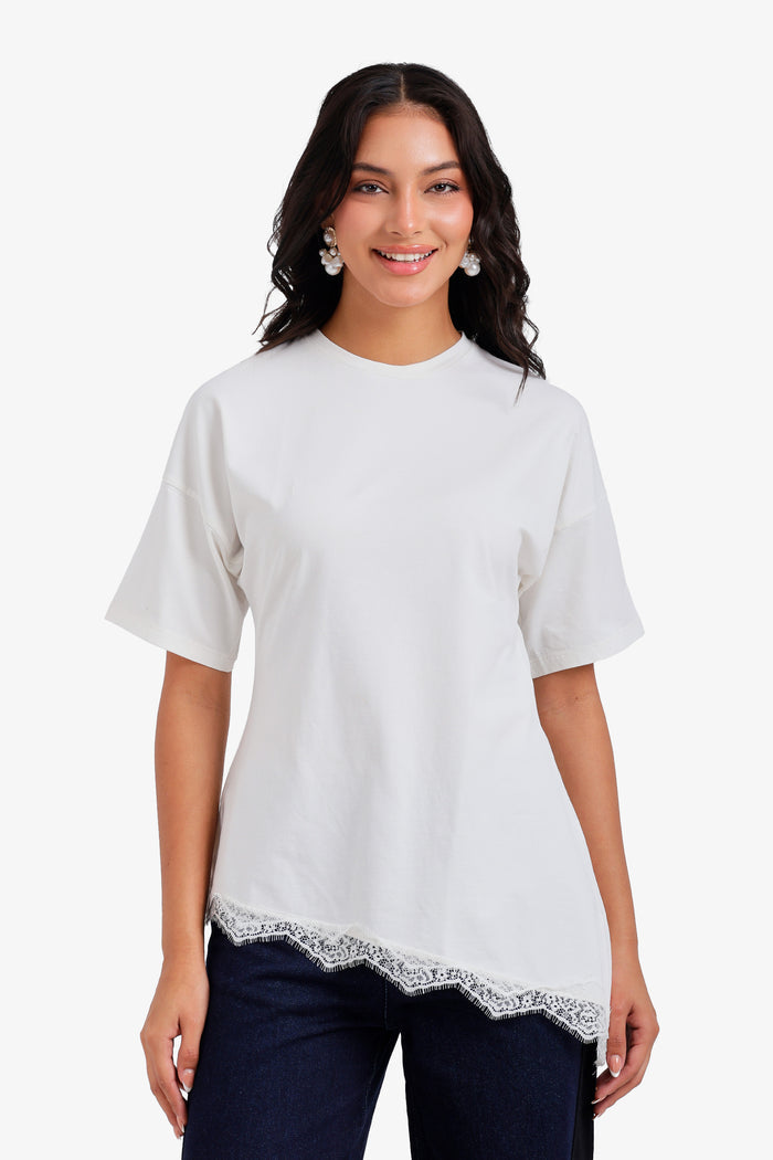 Lace-Detailed Top