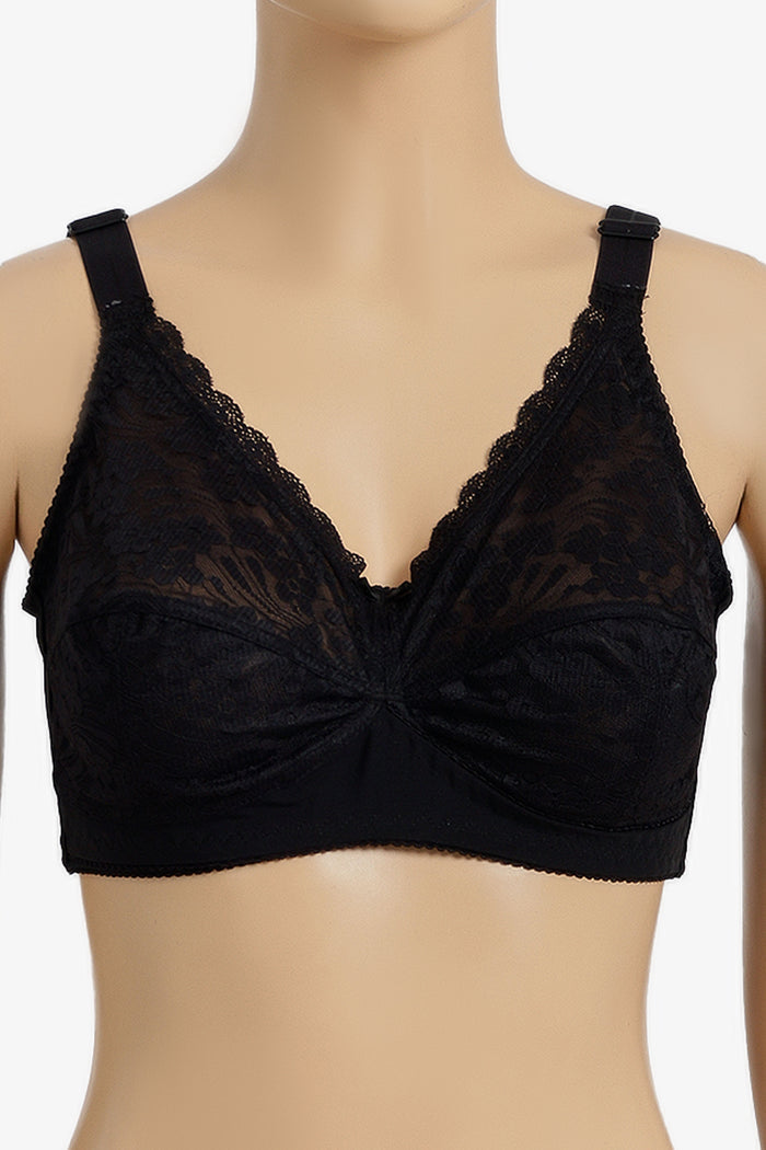 Lace Overlay Minimizer Bra