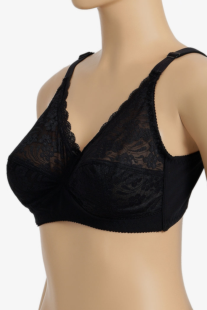 Lace Overlay Minimizer Bra