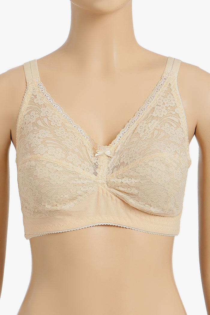 Lace Overlay Minimizer Bra