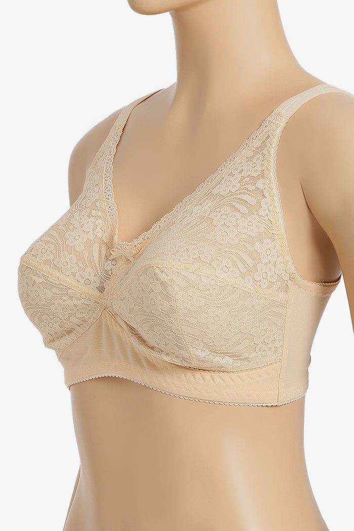 Lace Overlay Minimizer Bra