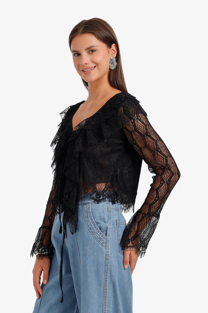 Lace Short Cardigan