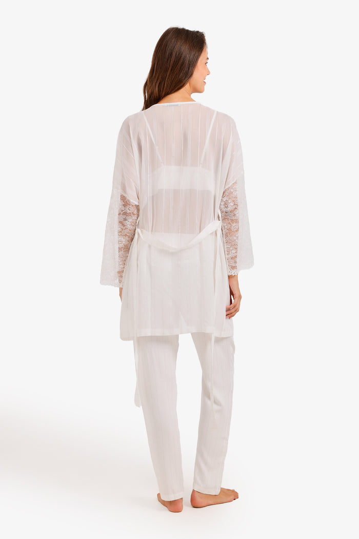 Lace Sleeve 3-Piece Pyjama