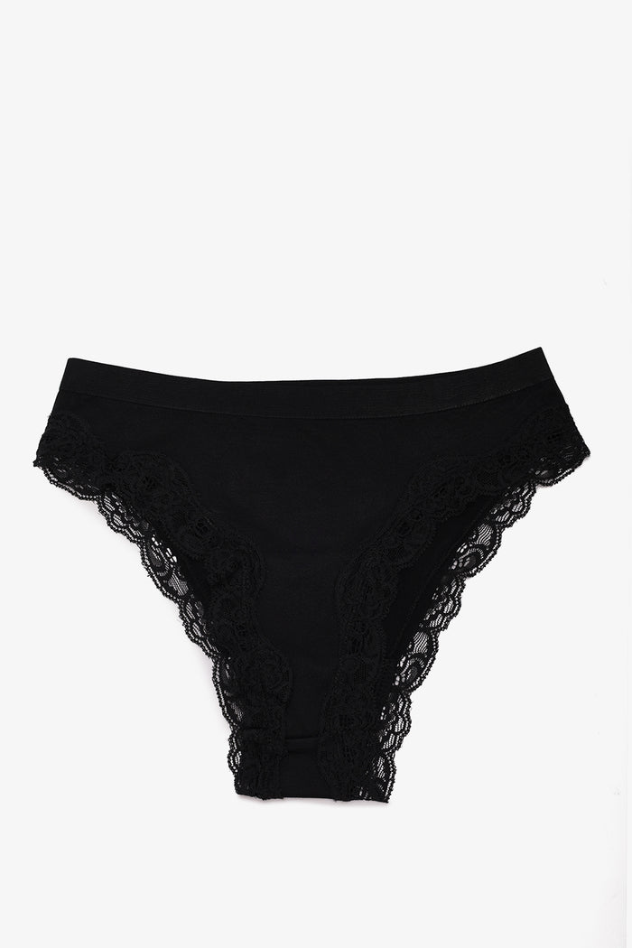 Lace-Trim Bikini Panty