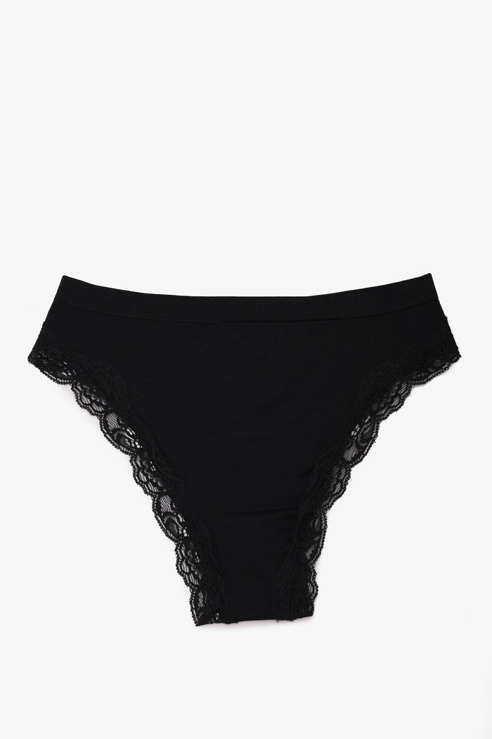 Lace-Trim Bikini Panty
