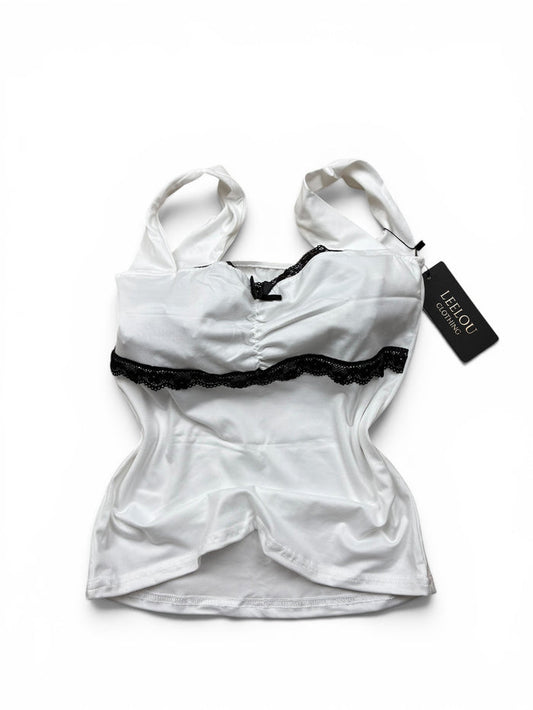 Lace Trim Fitted Top