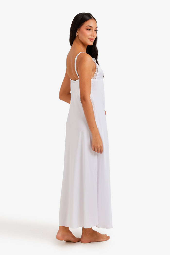 Lace Trim Maxi Nightgown