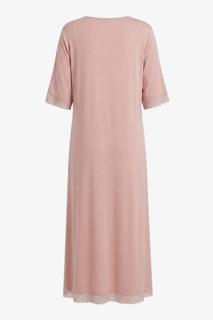 Lace Trim Midi Nightgown