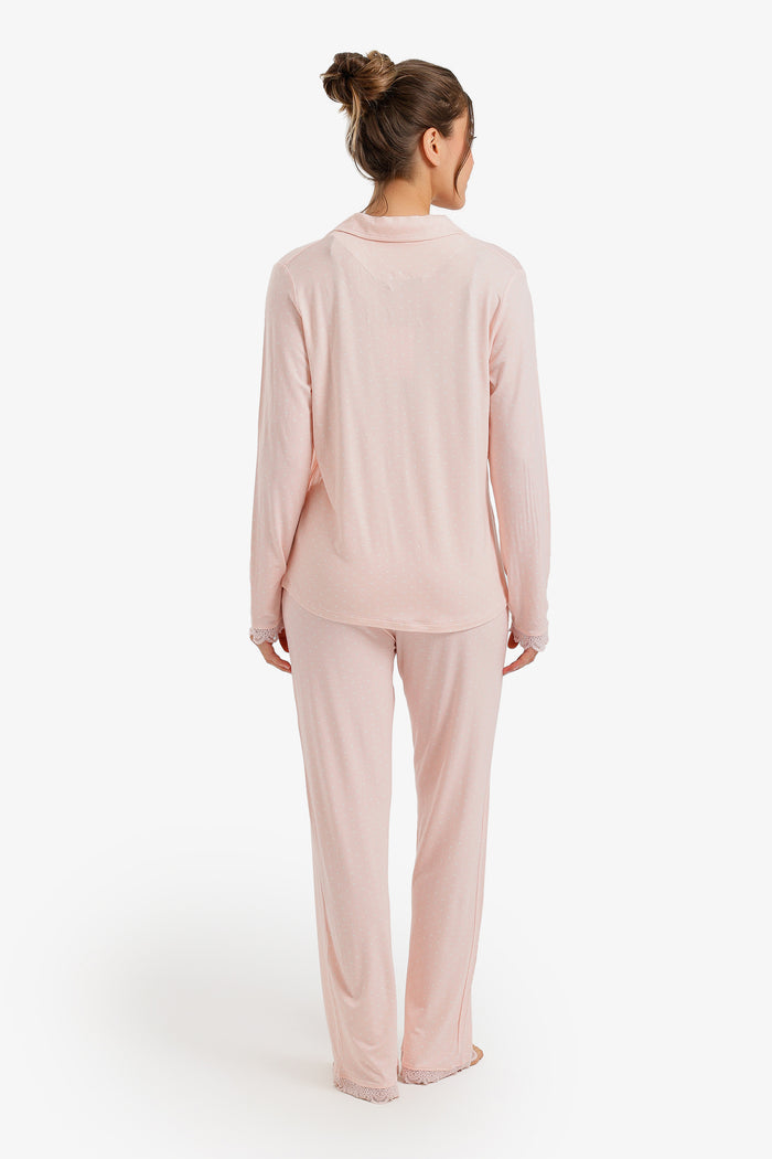 Lace Trim Pyjama Set