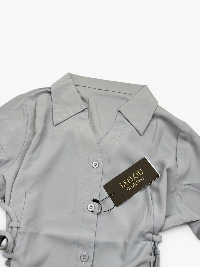 Lace Up Cinched Shirt