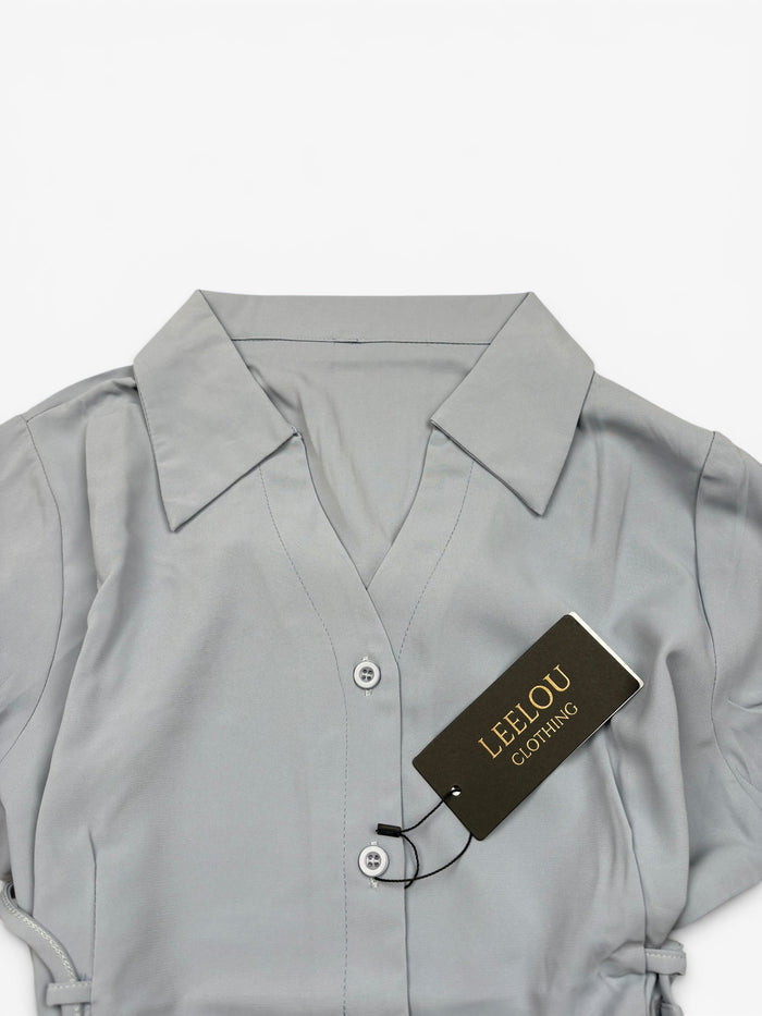Lace Up Cinched Shirt