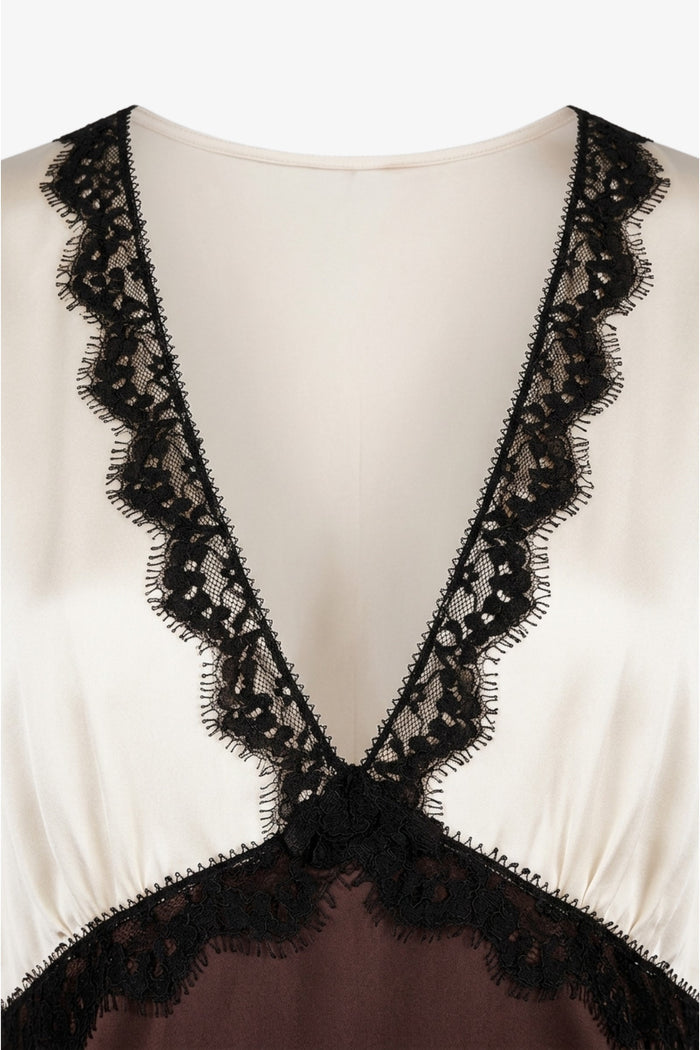 Lace V-Neck Beach Dress