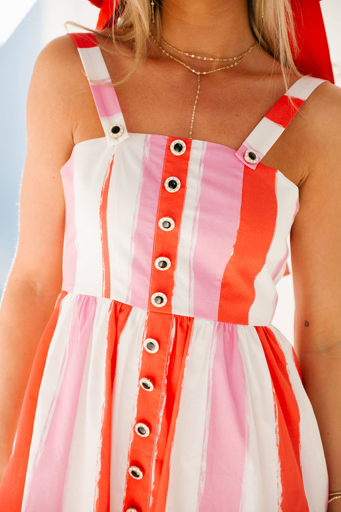 Lana Mini Dress - Red/Pink